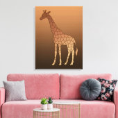 Moderne geometrische Giraffe, koper en bruin Canvas Afdruk (Insitu (Woonkamer))
