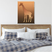 Moderne geometrische Giraffe, koper en bruin Canvas Afdruk (Insitu (Slaapkamer))