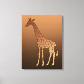 Moderne geometrische Giraffe, koper en bruin Canvas Afdruk (Voorkant)