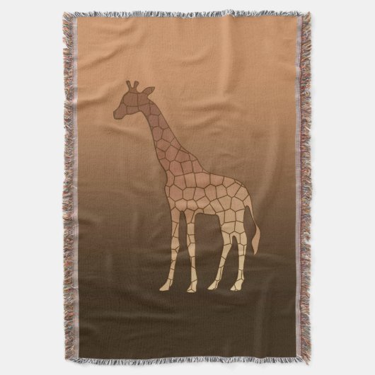 Moderne geometrische Giraffe, koper en bruin Deken (Voorkant Verticaal)