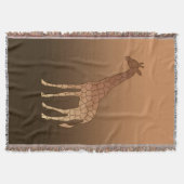 Moderne geometrische Giraffe, koper en bruin Deken (Voorkant)