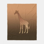 Moderne geometrische Giraffe, koper en bruin Fleece Deken (Voorkant)