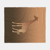 Moderne geometrische Giraffe, koper en bruin Fleece Deken (Voorkant (Horizontaal))