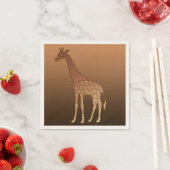 Moderne geometrische Giraffe, koper en bruin Servetten (Insitu)