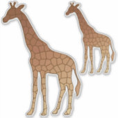 Moderne geometrische Giraffe, koper en bruin Sticker (Voorkant)
