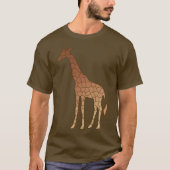 Moderne geometrische Giraffe, koper en bruin T-shirt (Voorkant)