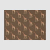Moderne geometrische Giraffe, koper en bruin Tissuepapier (Voorkant)