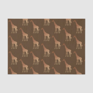 Moderne geometrische Giraffe, koper en bruin Tissuepapier