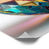 Moderne geometrische glazen bol - prismatische kun poster (Hoek)