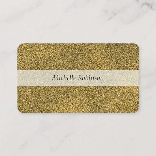 Moderne Geometrische Glitter Gold Professional Visitekaartje (Voorkant)