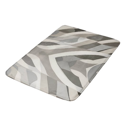 Moderne geometrische golfpatroon badmat (Gekanteld)