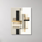 Moderne Geometrische Gouden Abstracte Kunst Canvas Afdruk (Voorkant)