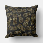 Moderne geometrische gouden anananassen bruiloft kussen (Achterkant)