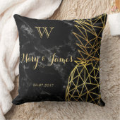 Moderne geometrische gouden anananassen bruiloft kussen (Deken)
