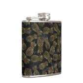 Moderne geometrische gouden anananassen heupfles (Rechts)