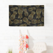 Moderne geometrische gouden anananassen spandoek (Insitu)