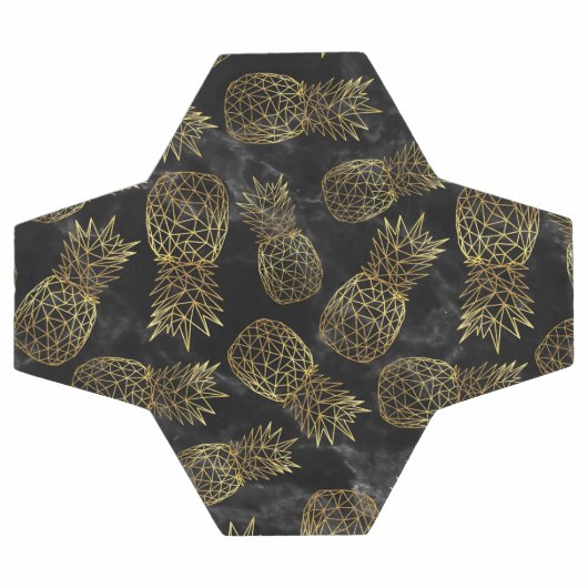 Moderne geometrische gouden anananassen voetbal (Enkel)