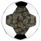 Moderne geometrische gouden anananassen voetbal (Voorkant)