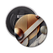 Moderne Geometrische Gouden Auto Vent Luchtverfris Button Flesopener (Voorkant)