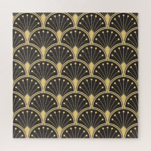 Moderne geometrische gouden gevoerde Tegels Legpuzzel