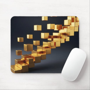 Moderne Geometrische Gouden Kubussen Groeiconcept Muismat