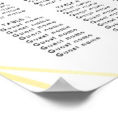 Moderne geometrische gouden lijsten trouwzitjes poster (Hoek)