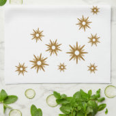 Moderne geometrische gouden vormgeving met middele theedoek (Gevouwen)