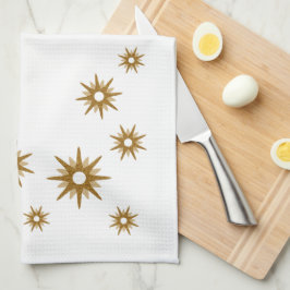 Moderne geometrische gouden vormgeving met middele theedoek