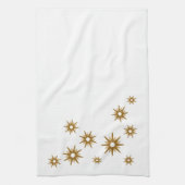 Moderne geometrische gouden vormgeving met middele theedoek (Verticaal)