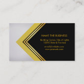 Moderne geometrische goudlegant visitekaartje (Achterkant)