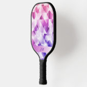Moderne Geometrische gradiëntpatronen monogrammen Pickleball Paddle (Links)