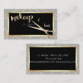 Moderne geometrische grijs , Lijst , schaar Visitekaartje (Voorkant / Achterkant)