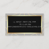 Moderne geometrische grijs , Lijst , schaar Visitekaartje (Achterkant)