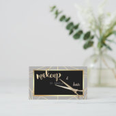 Moderne geometrische grijs , Lijst , schaar Visitekaartje (Staand voorkant)