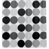 Moderne geometrische grijze en witte monochrome ci douchegordijn (Voorkant)