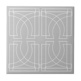 Moderne Geometrische Grijze Witte Stedelijk Tegeltje