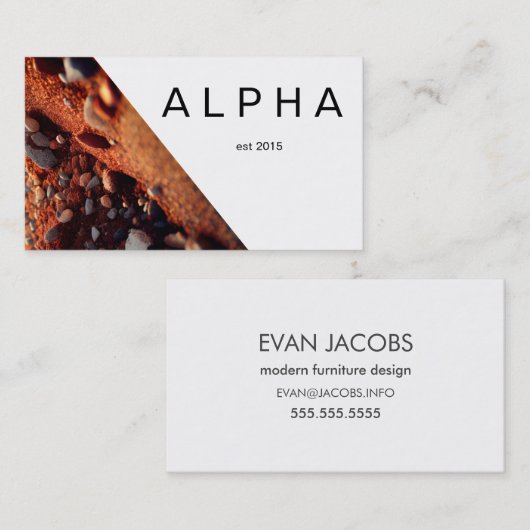 Moderne geometrische grindvuil constructieontwerp  visitekaartje (Voorkant / Achterkant)