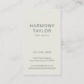 Moderne geometrische groen monogram verticaal visitekaartje (Achterkant)