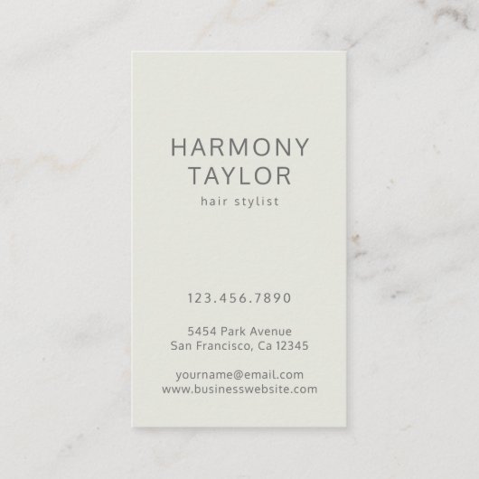 Moderne geometrische groen monogram verticaal visitekaartje (Achterkant)