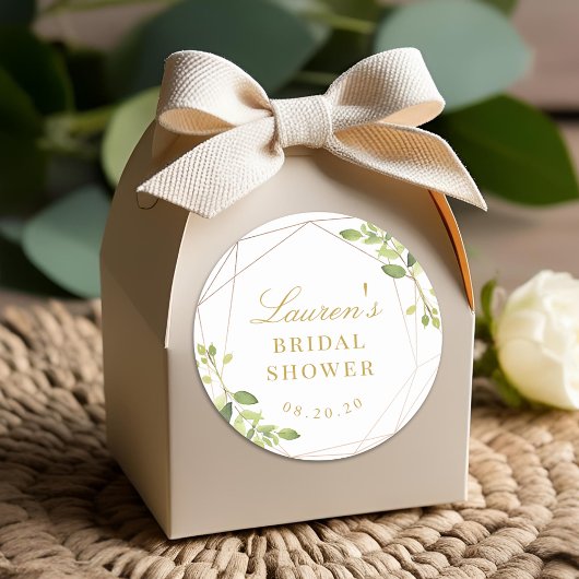 Moderne geometrische groen Vrijgezellenfeest gunst Ronde Sticker