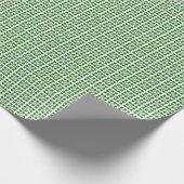 Moderne geometrische groene bosvierkanten patroon cadeaupapier (Hoek)