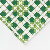 Moderne geometrische groene bosvierkanten patroon fleece deken (Hoek)
