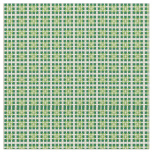 Moderne geometrische groene bosvierkanten patroon stof