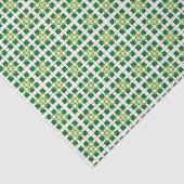 Moderne geometrische groene bosvierkanten patroon tissuepapier (Detail)