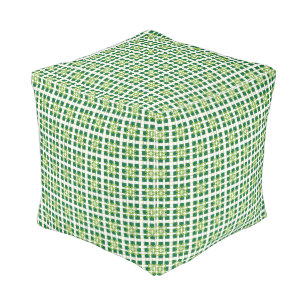 Moderne geometrische groene bosvierkanten patroon vierkant zitkussen