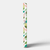 Moderne geometrische groene en perzik Case-Mate iPhone case (Achterkant / Links)