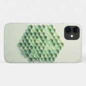 Moderne geometrische groene honingraatstructuur -  Case-Mate iPhone case (Achterkant (horizontaal))
