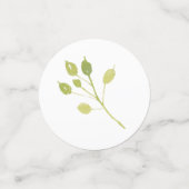 Moderne Geometrische Groene Huwelijkstafel Confetti (Kleine voorkant)