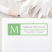 Moderne Geometrische Groene Lijst Aangepast monogr Etiket (Insitu)