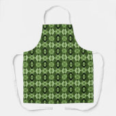 Moderne geometrische groene patroon schort (Voorkant)